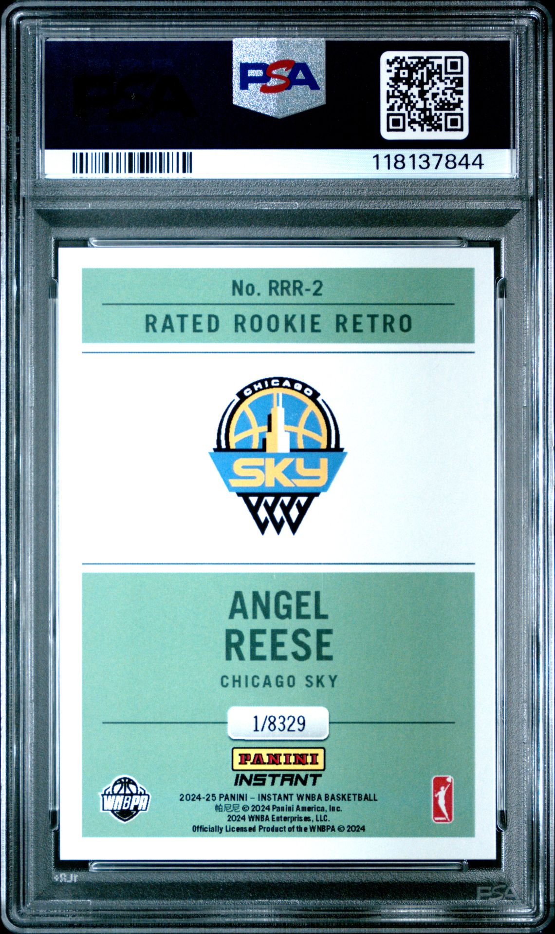 2024 Panini Instant Wnba Rated Rookie Retro Angel Reese #Rrr2 Mint 9 back