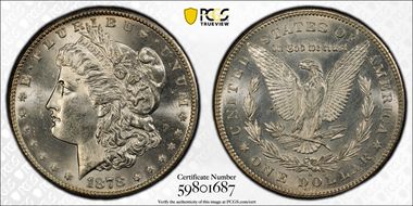 1878-S $1 MS62