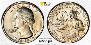 1976-D 25C Clad MS66