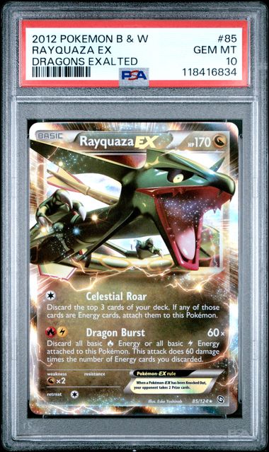 2012 Pokemon Black & White #85 Rayquaza EX front