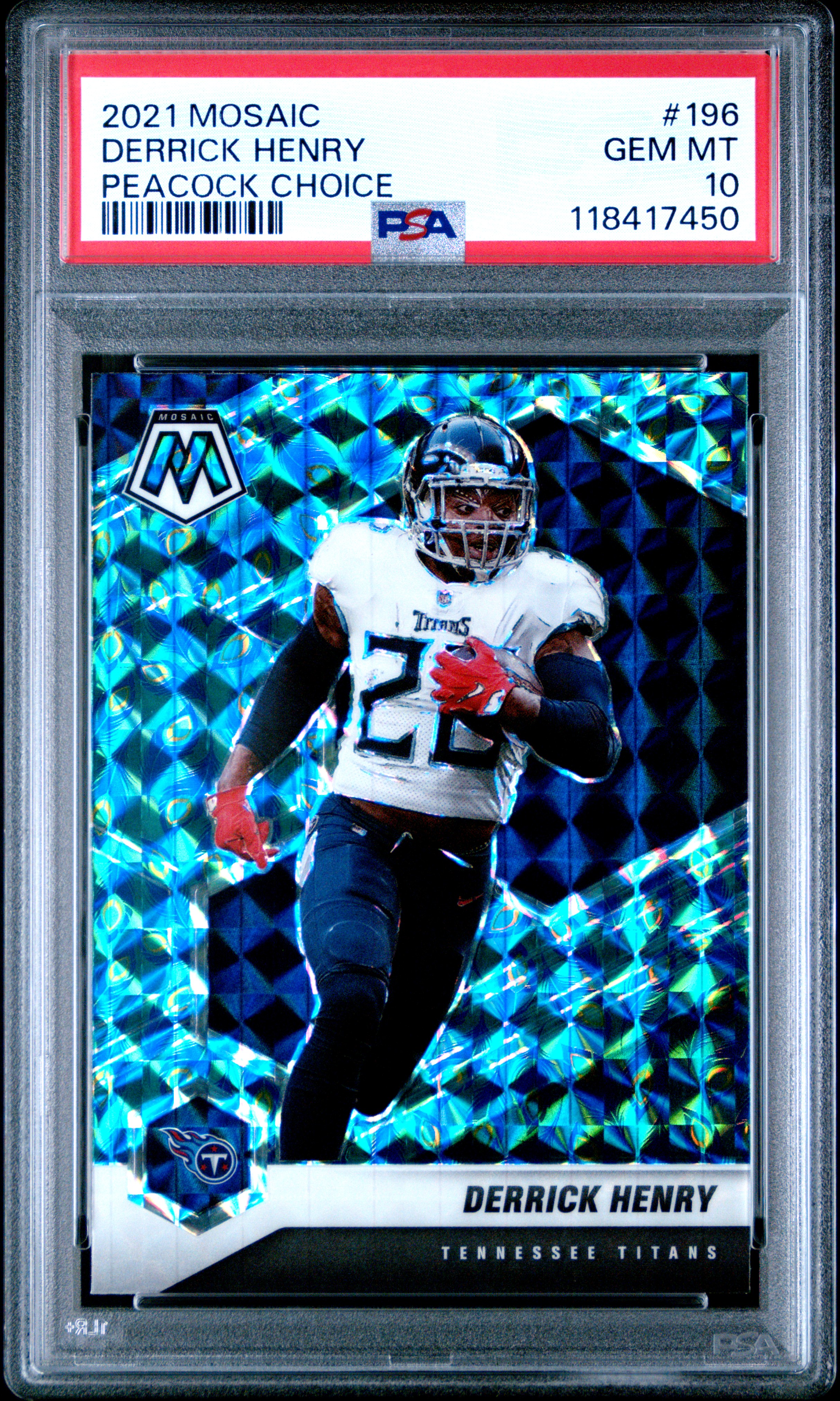 Collecto-Maniac's 2021 Panini Mosaic Derrick Henry Peacock Choice