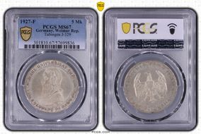 1927-F 5 Mk Tubingen J-329 MS67