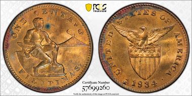 1934-M 1C MS63RB