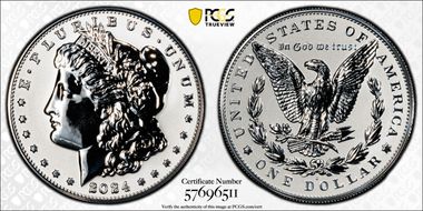2024-S $1 Morgan Dollar Rev PR Two-Coin Reverse Proof Set PR70