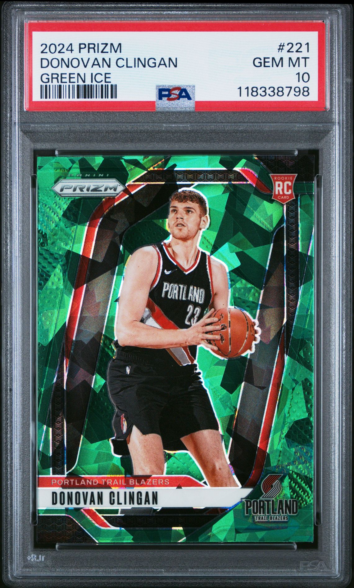 2024 Panini PANINI PRIZM RED SEISMIC #221 Donovan Clingan front