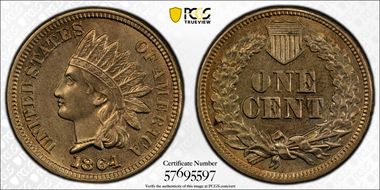 1864 1C Copper-Nickel MS63