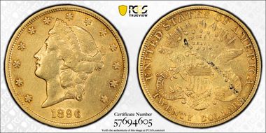 1896 $20 XF45