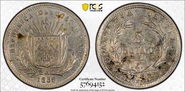 1889-H 5C KM-128  Au MS63