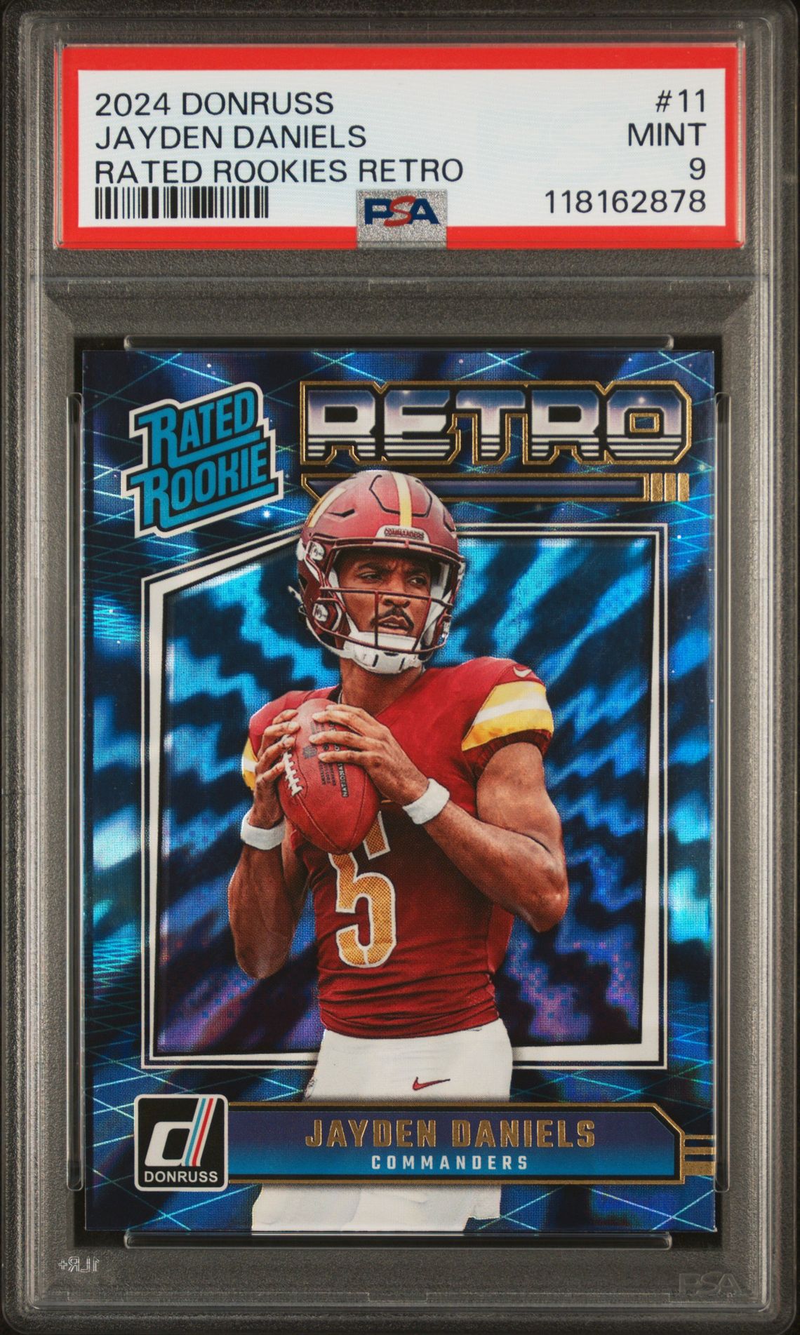2024 Panini Donruss Rated Rookies Retro Jayden Daniels #11 Mint 9 front