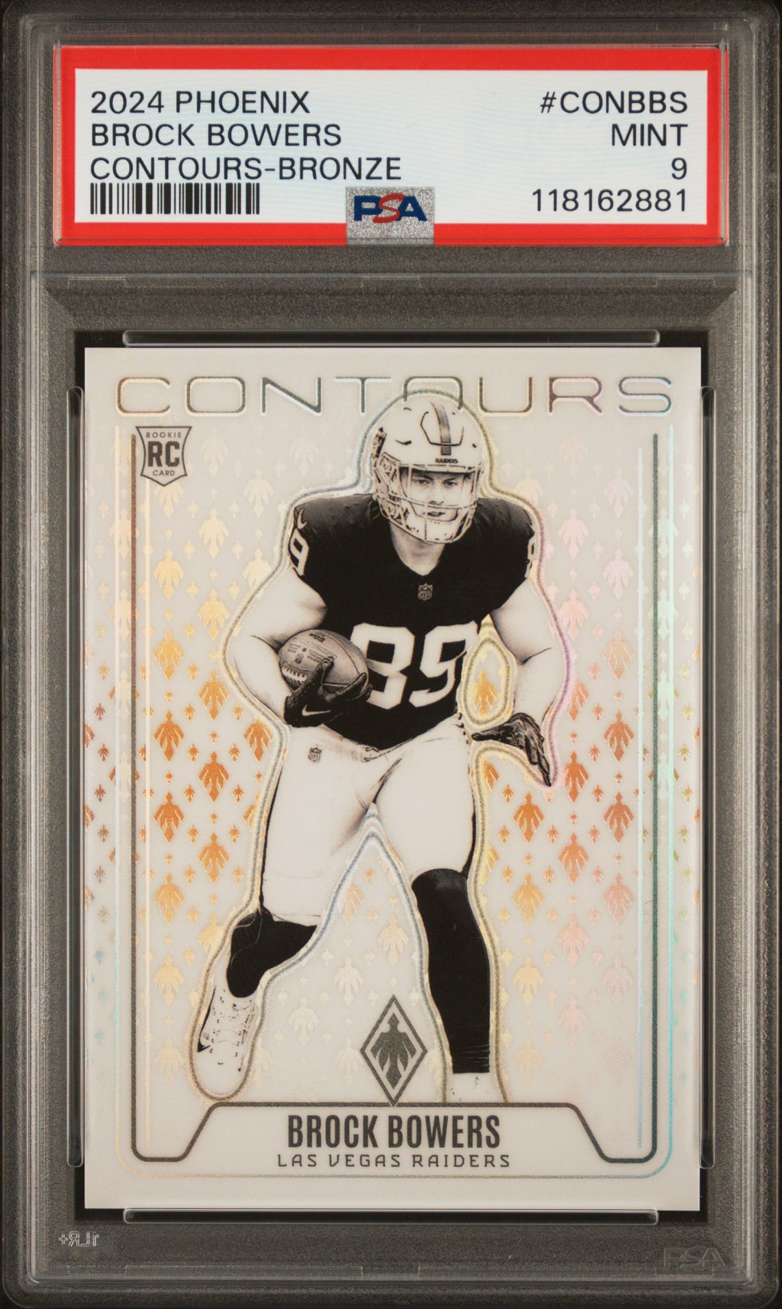2024 Panini Phoenix Contours Brock Bowers #Conbbs (Contours-Bronze) Mint 9 front