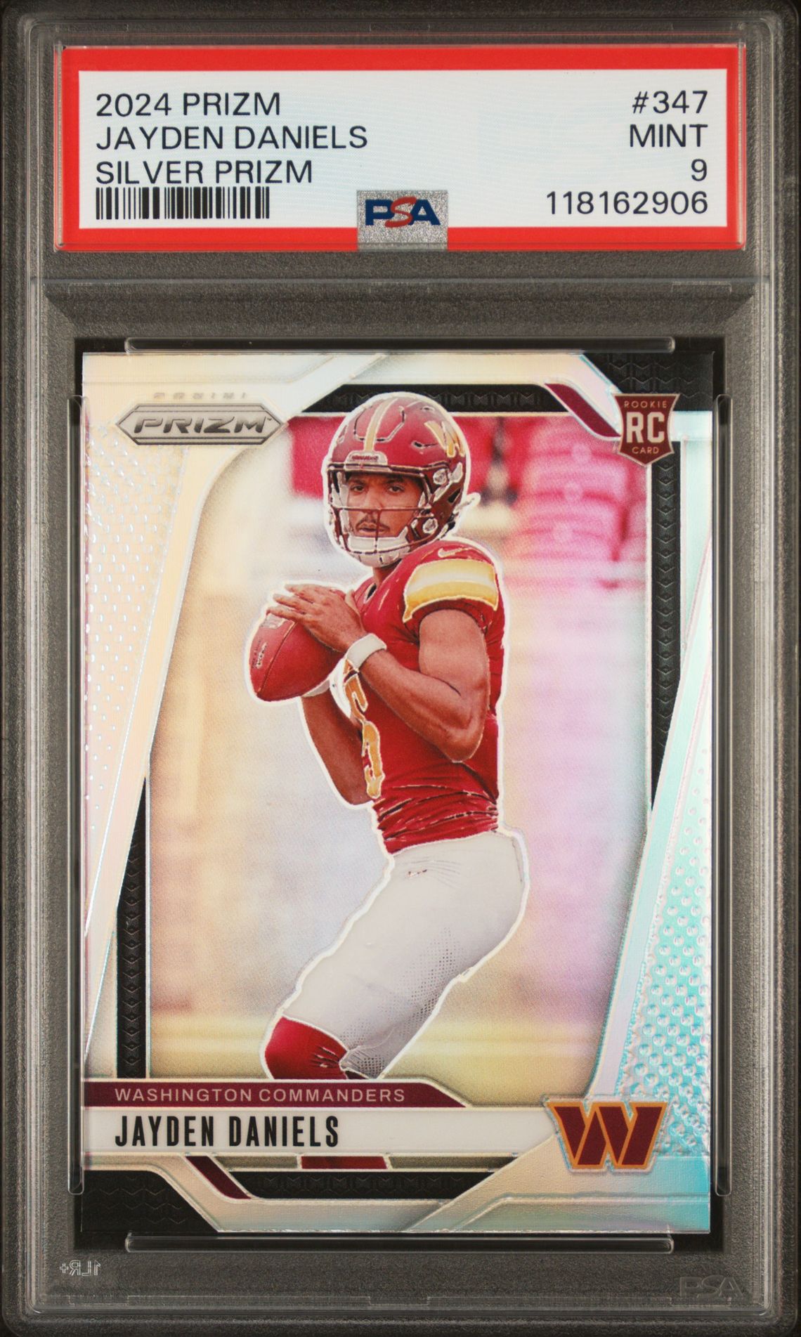 2024 Panini Prizm Jayden Daniels #347 (Silver Prizm) Mint 9 front