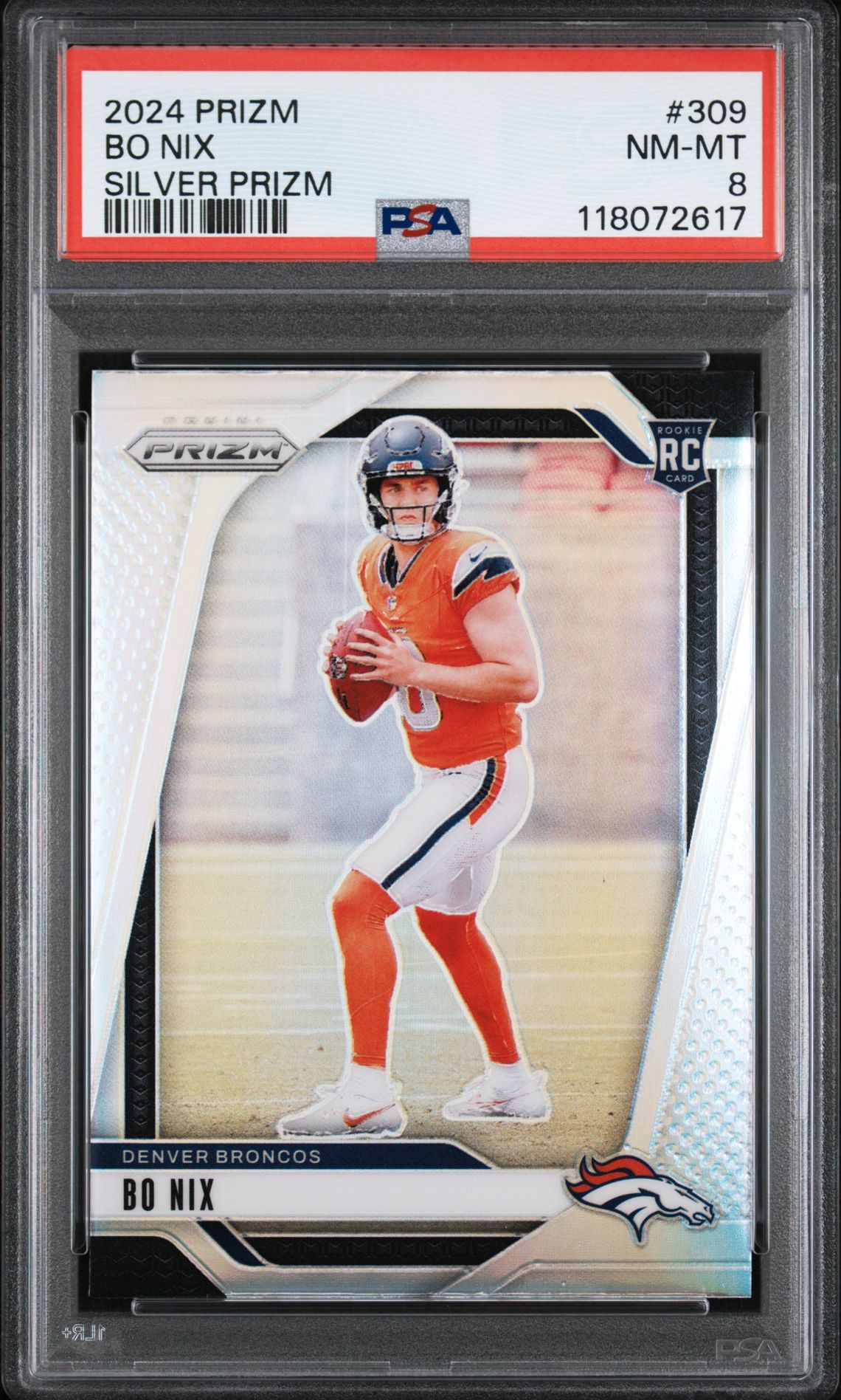 2024 Panini Prizm Bo Nix #309 (Silver Prizm) Nm-Mt 8 front