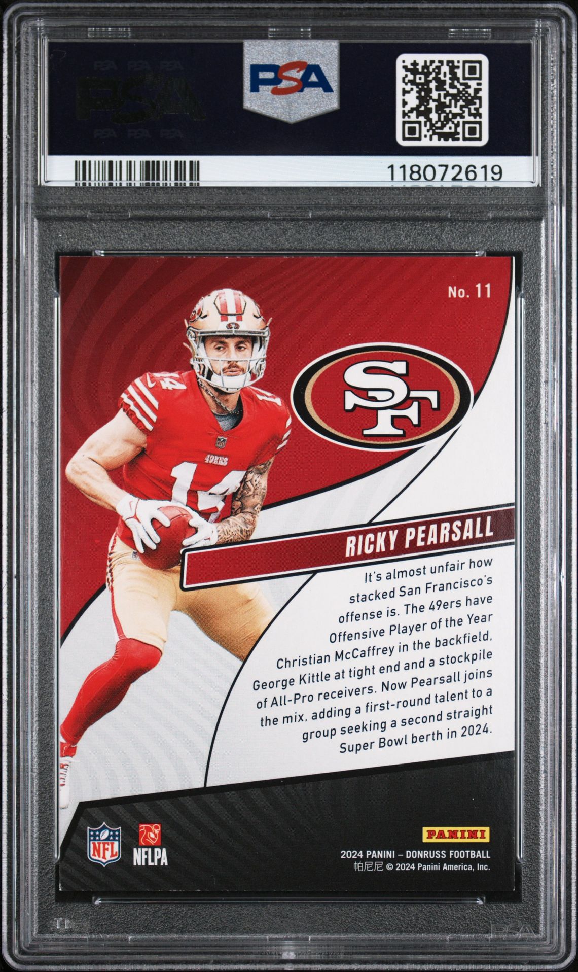 2024 Panini Donruss Rookie Revolution Ricky Pearsall #11 Mint 9 back