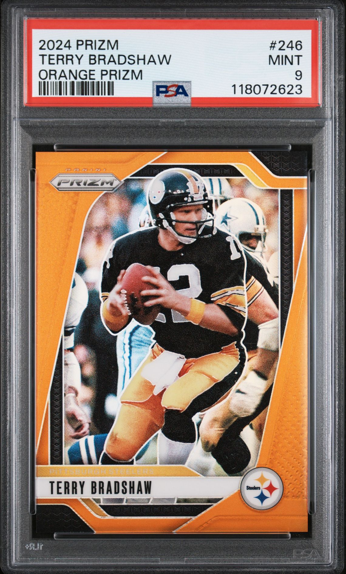 2024 Panini Prizm Terry Bradshaw #246 (Orange Prizm) Mint 9 front