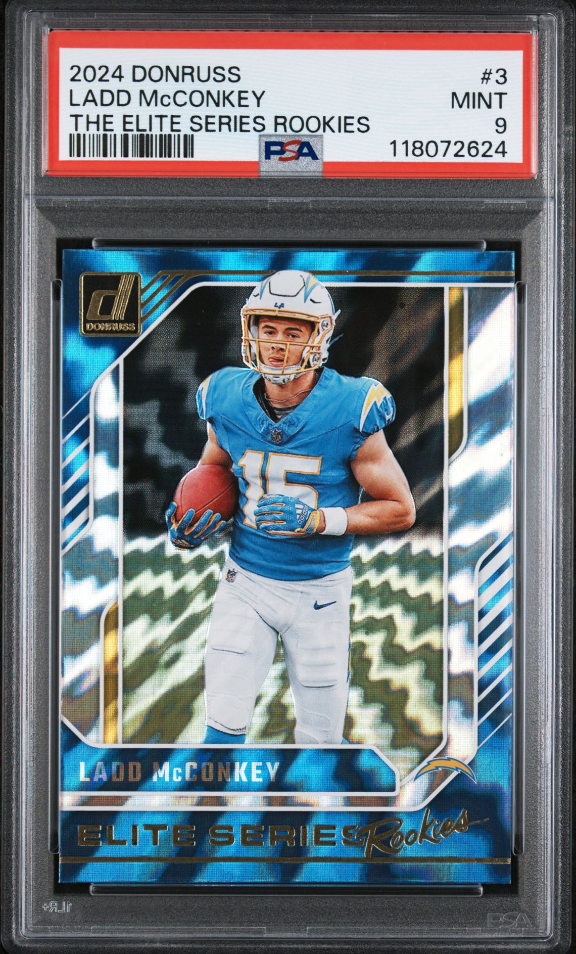 2024 Panini Donruss The Elite Series Rookies Ladd Mcconkey #3 Mint 9 front