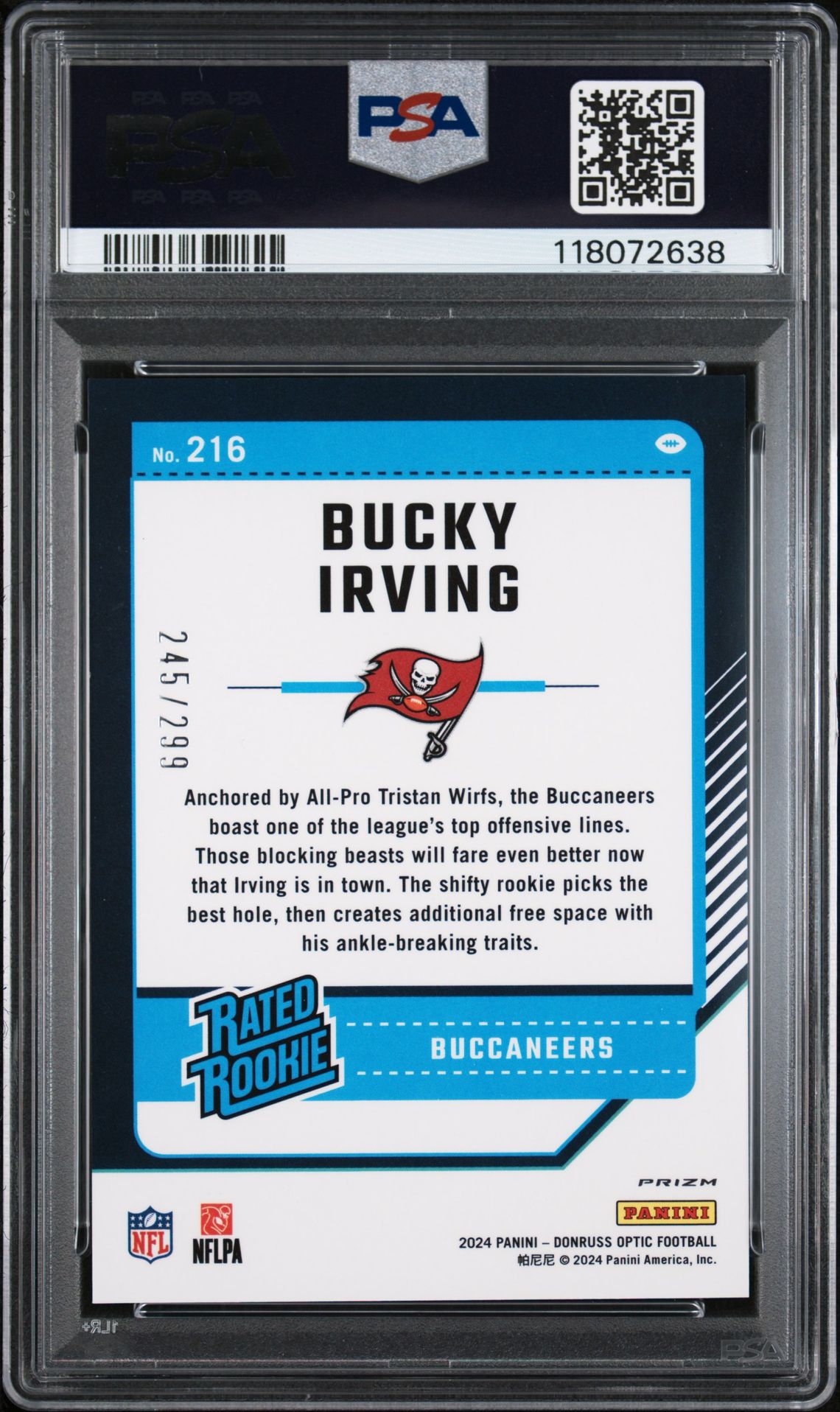 2024 Panini Donruss Optic Bucky Irving #216 (Aqua) Mint 9 back