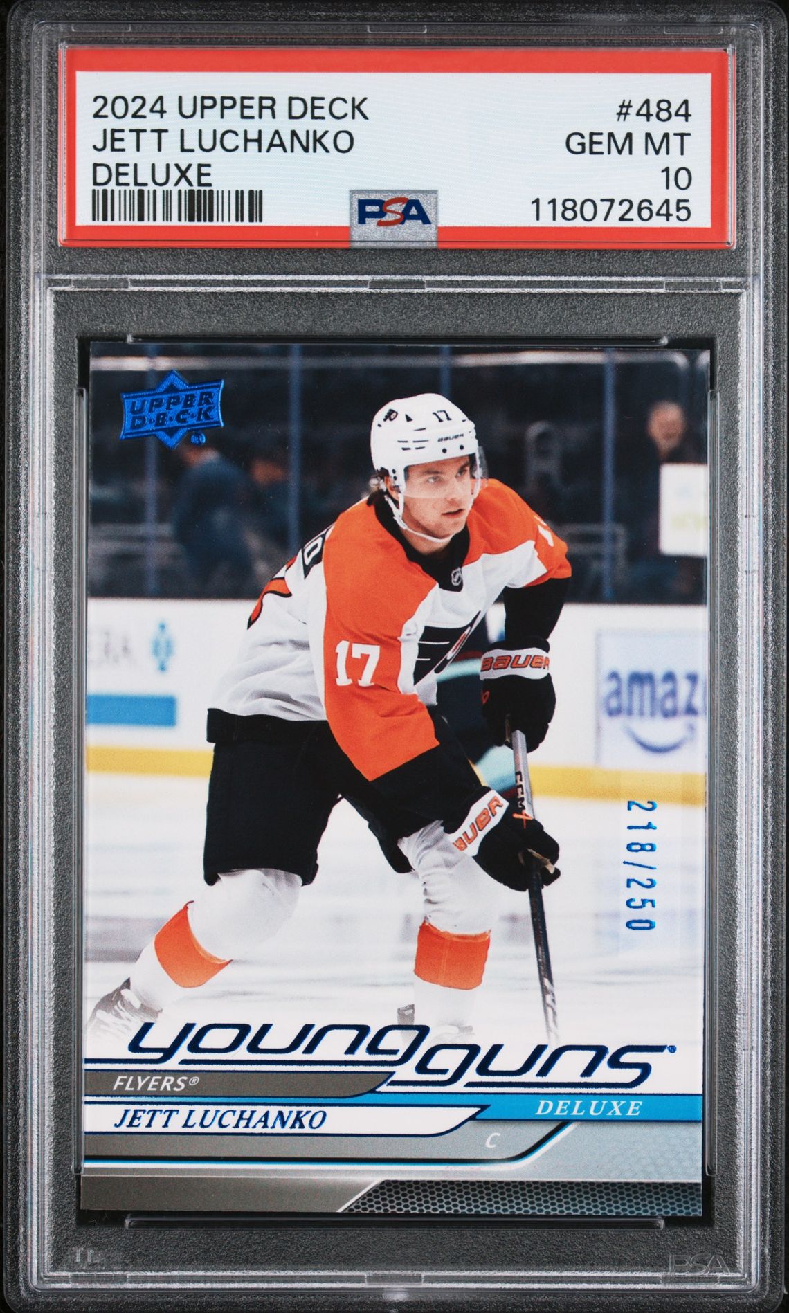 2024 Upper Deck Jett Luchanko #484 (Deluxe) Gem Mt 10 front