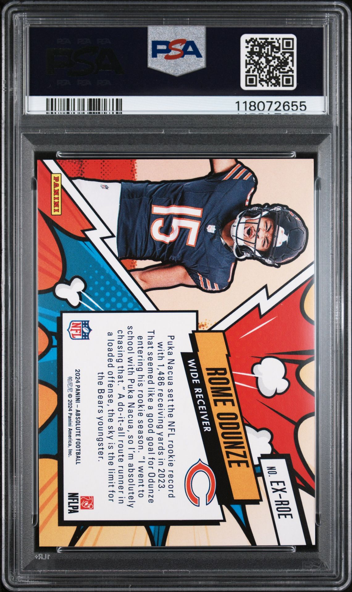 2024 Panini Absolute Explosive Rome Odunze #Exroe Mint 9 back