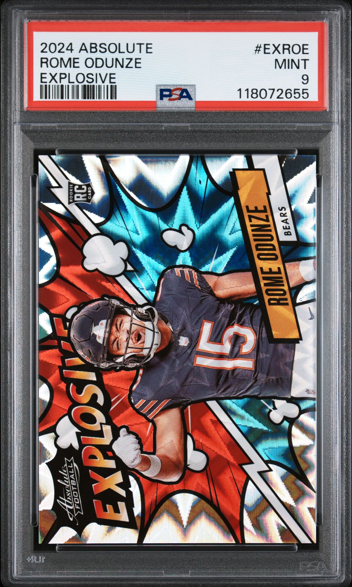 2024 Panini Absolute Explosive Rome Odunze #Exroe Mint 9 front