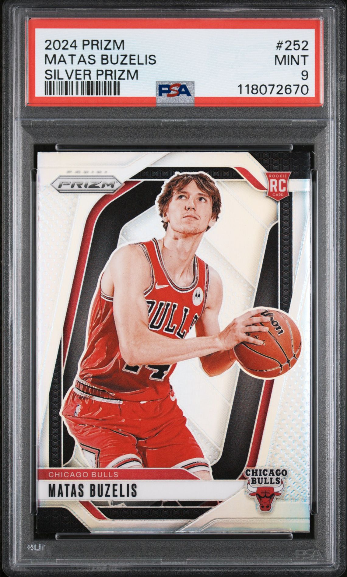 2024 Panini Prizm Matas Buzelis #252 (Silver Prizm) Mint 9 front