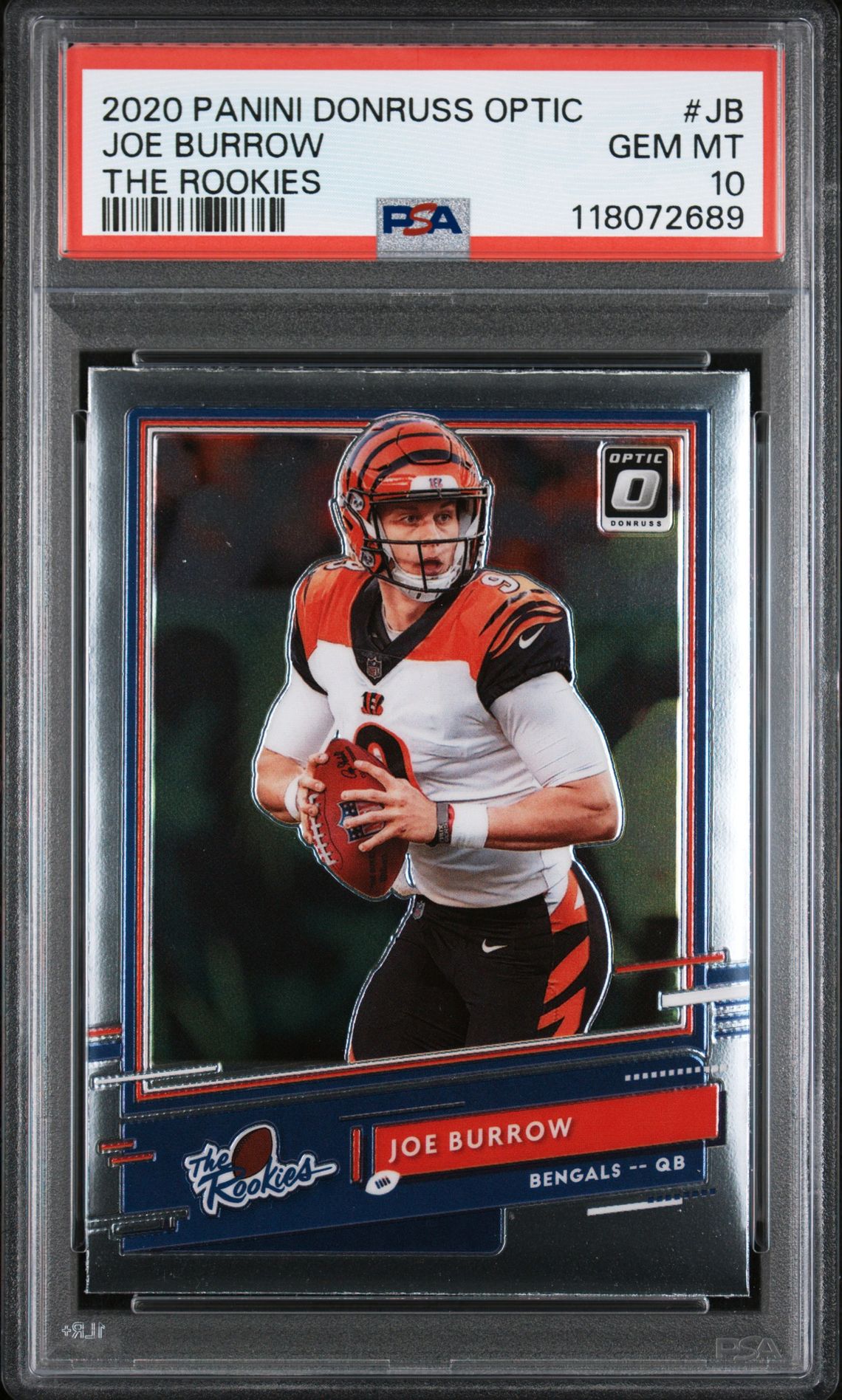 2020 Panini Donruss Optic The Rookies Joe Burrow #Jb (The Rookies) Gem Mt 10 front