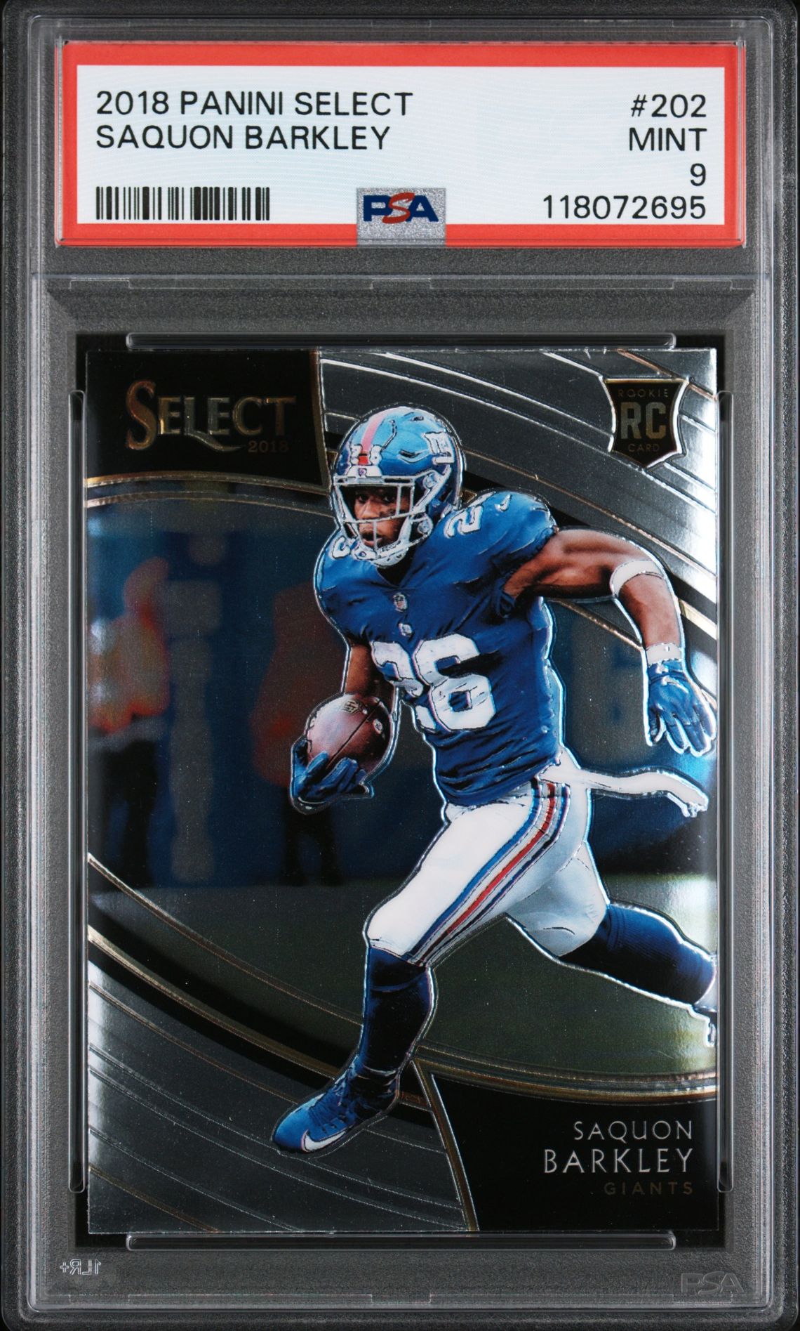 2018 Panini Select Saquon Barkley #202 Mint 9 front