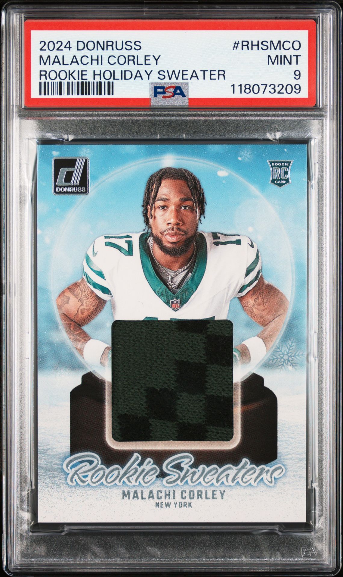 2024 Panini Donruss Rookie Holiday Sweater Malachi Corley #Rhsmco Mint 9 front