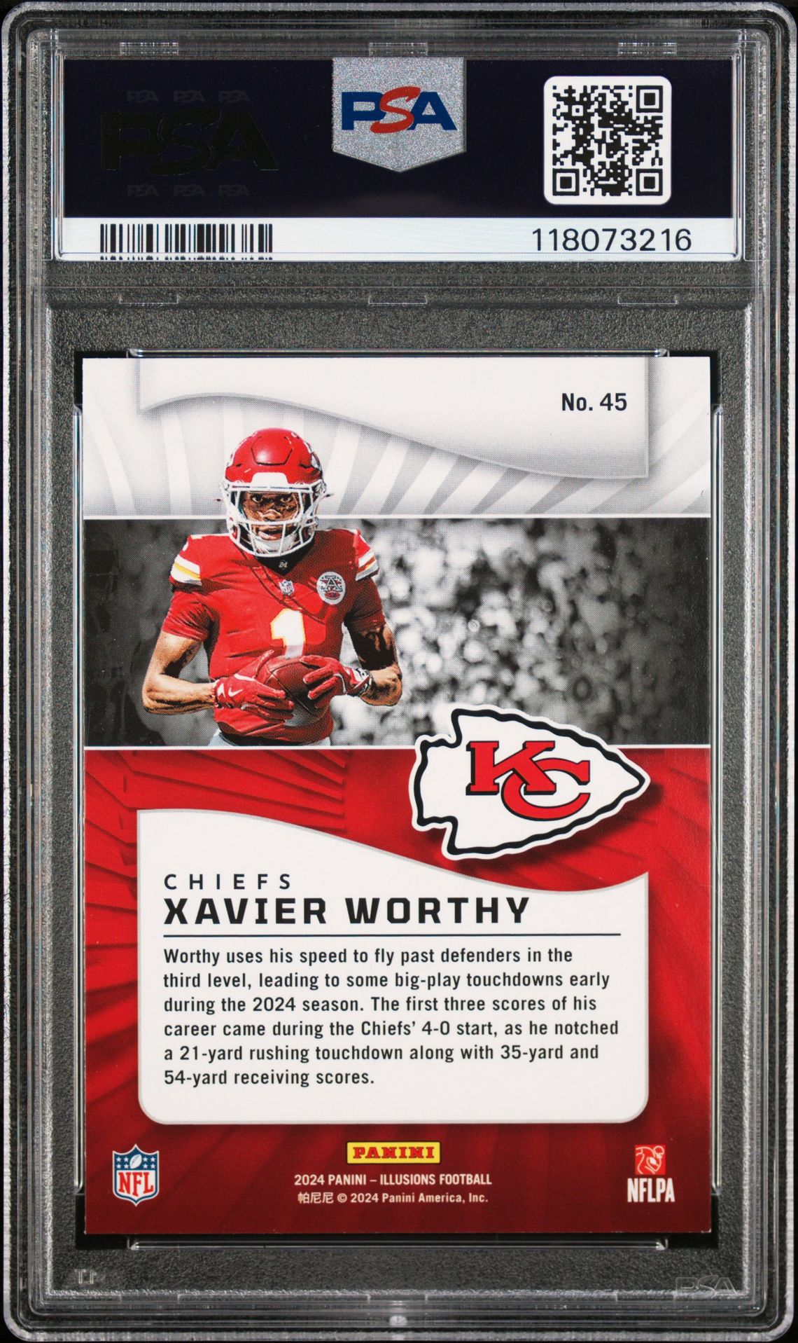 2024 Panini Illusions Xavier Worthy #45 (Retail) Mint 9 back
