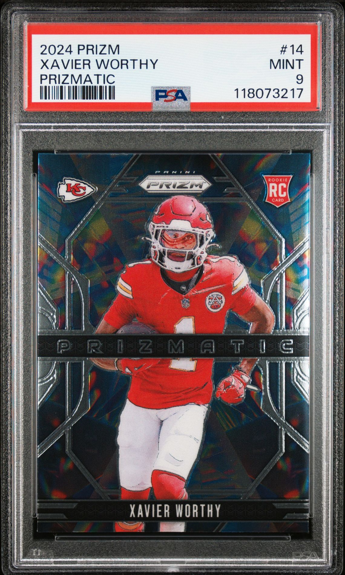 2024 Panini Prizm Prizmatic Xavier Worthy #14 Mint 9 front