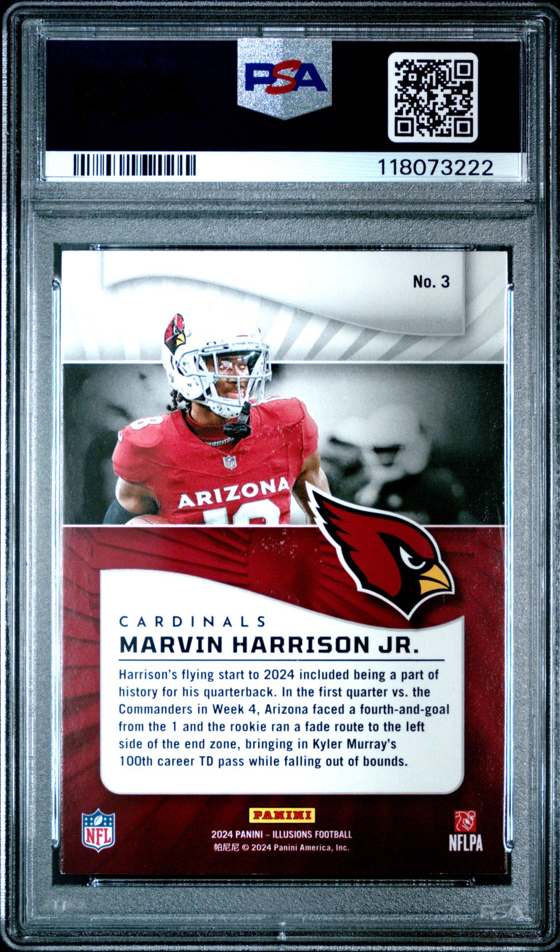 2024 Panini Illusions Marvin Harrison Jr. #3 (Trophy Collection Dots) Nm-Mt 8 back