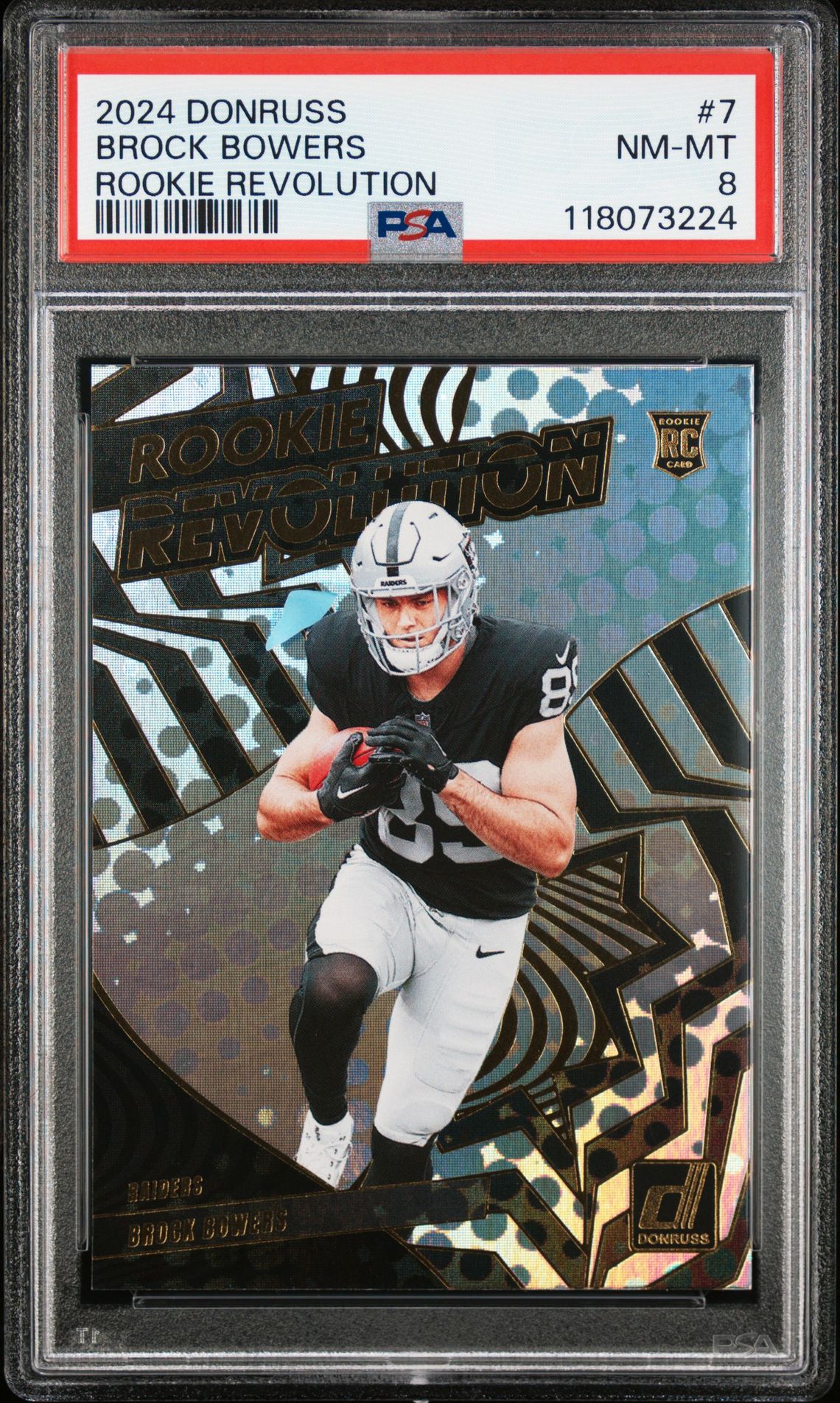 2024 Panini Donruss Rookie Revolution Brock Bowers #7 Nm-Mt 8 front