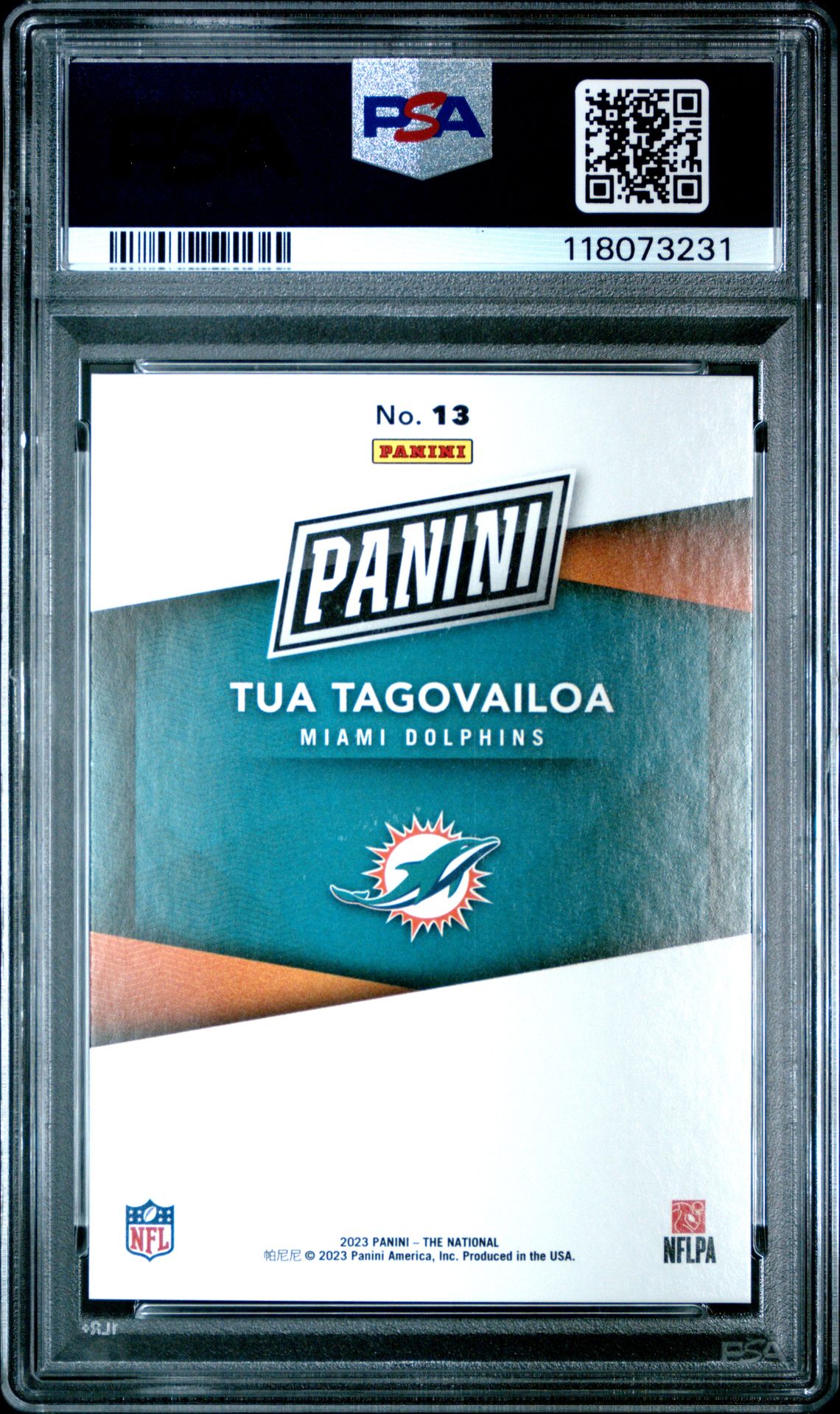 2023 Panini National Sports Collectors Convention Silver Packs Tua Tagovailoa #13 (Red) Nm-Mt 8 back