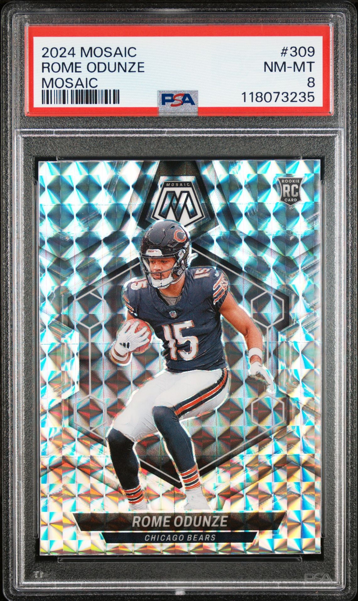 2024 Panini Mosaic Rome Odunze #309 (Mosaic) Nm-Mt 8 front