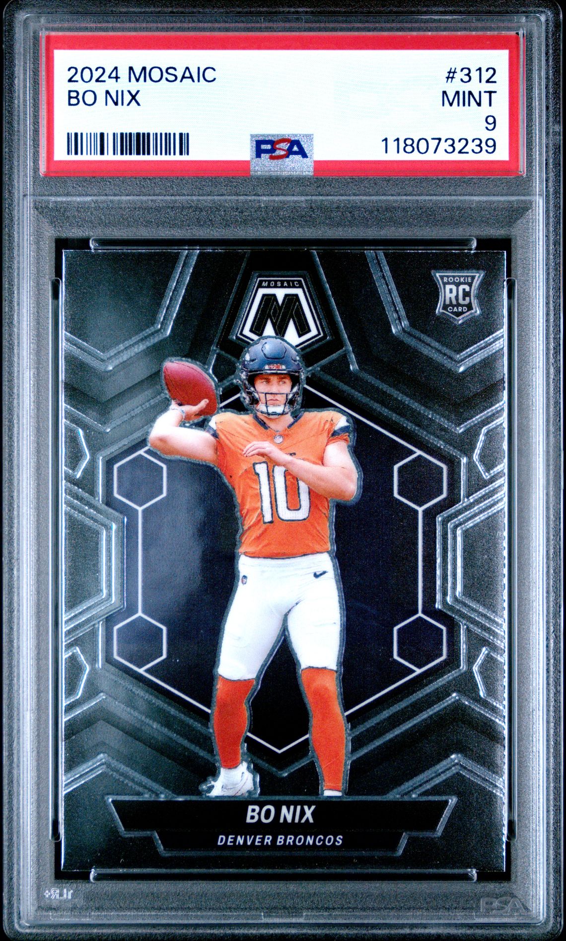 2024 Panini Mosaic Bo Nix #312 Mint 9 front