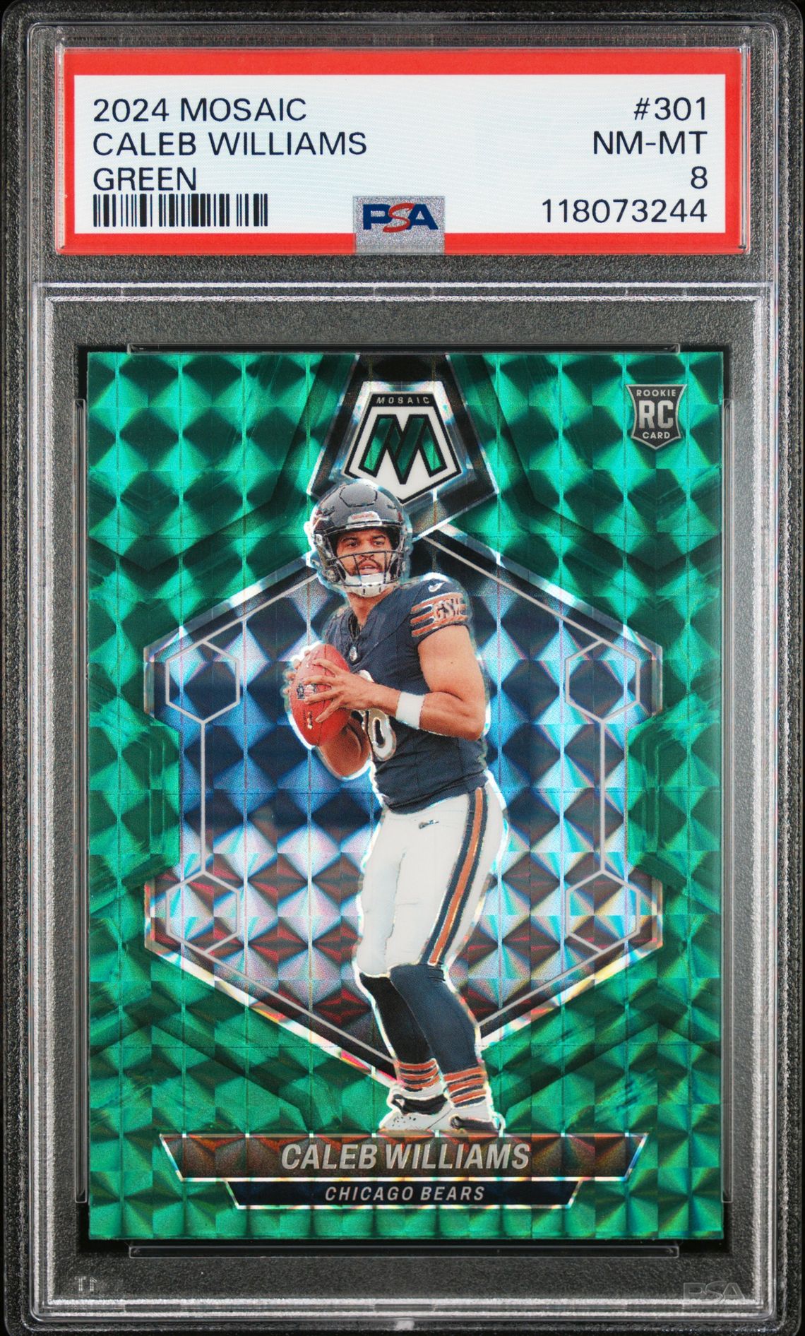 2024 Panini Mosaic Caleb Williams #301 (Green) Nm-Mt 8 front