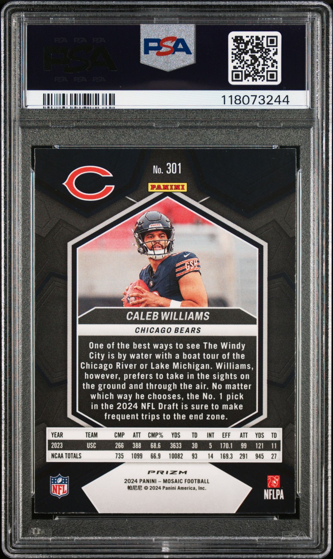 2024 Panini Mosaic Caleb Williams #301 (Green) Nm-Mt 8 back