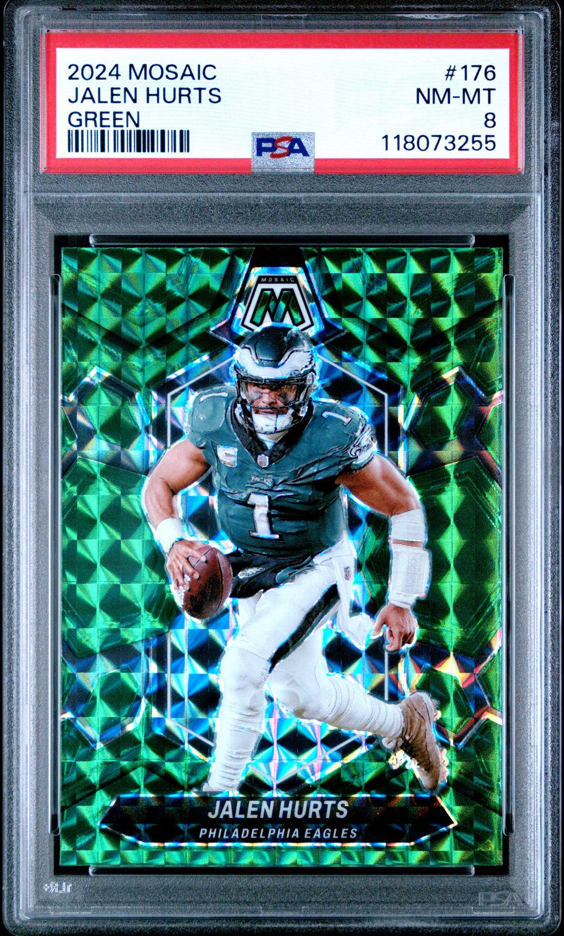 2024 Panini Mosaic Jalen Hurts #176 (Green) Nm-Mt 8 front