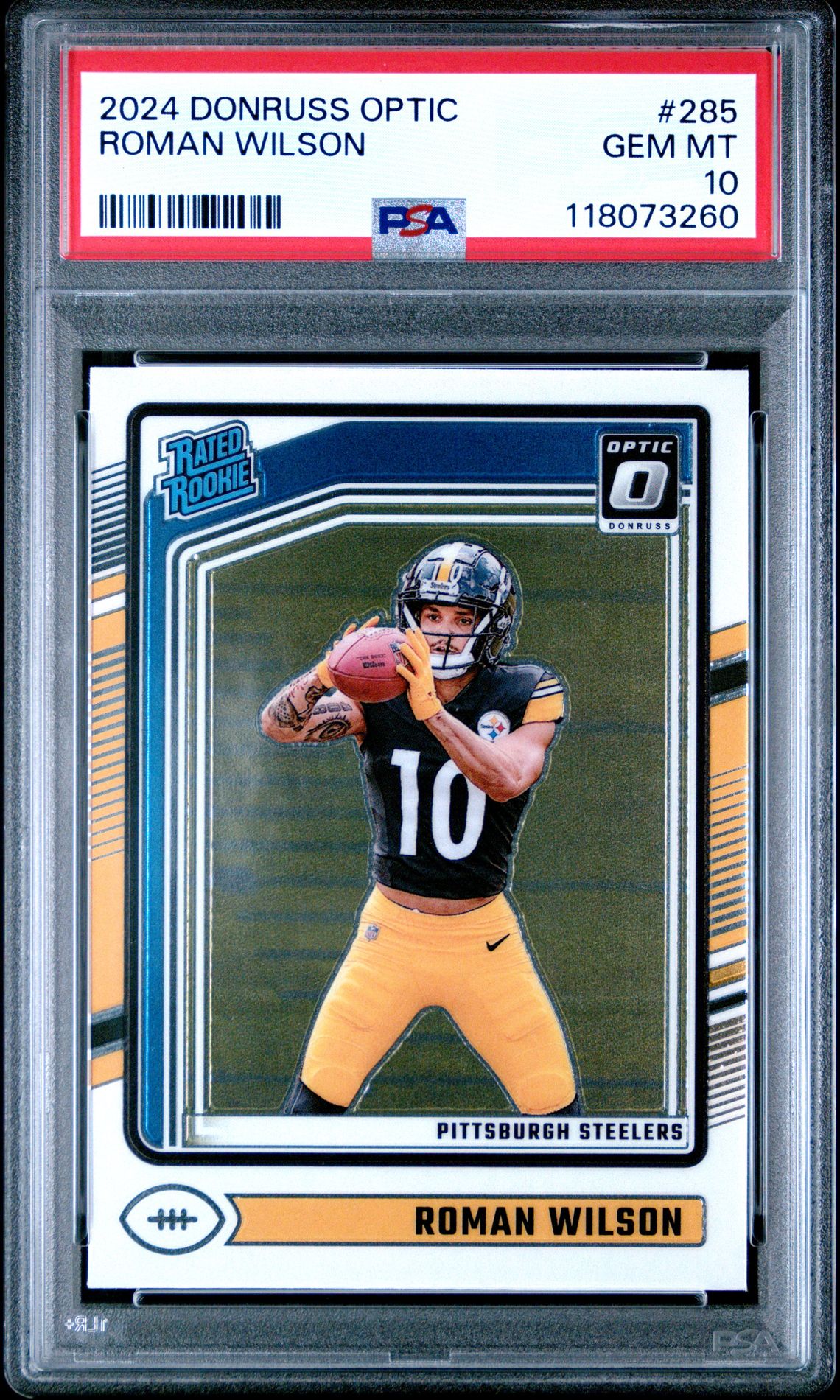 2024 Panini Donruss Optic Roman Wilson #285 Gem Mt 10 front