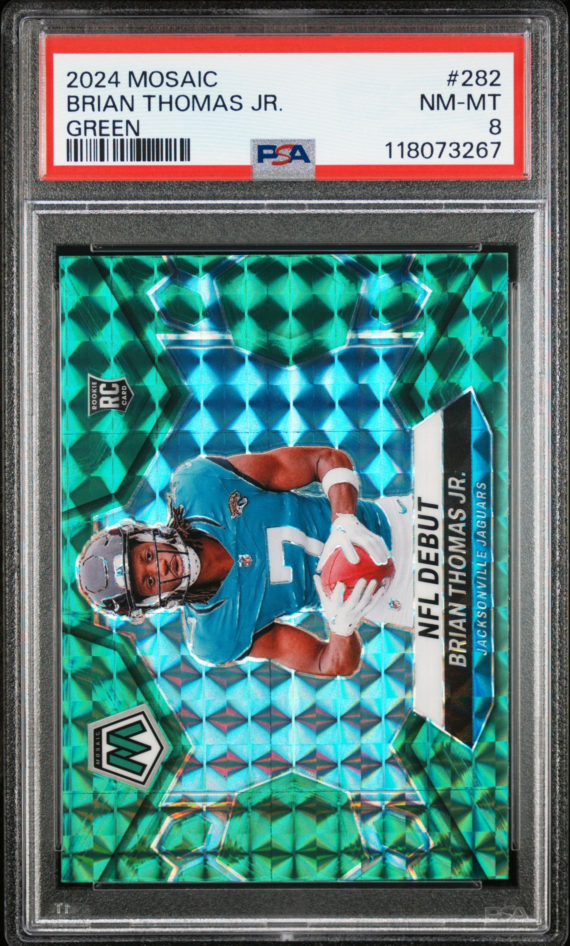 2024 Panini Mosaic Brian Thomas Jr. #282 (Green) Nm-Mt 8 front