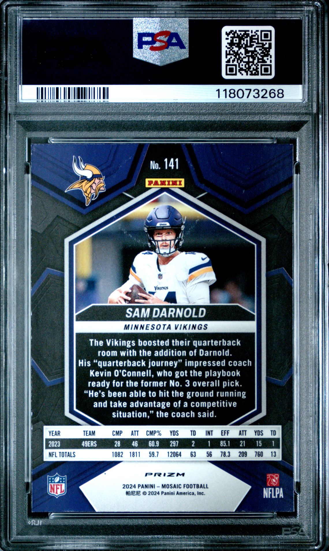 2024 Panini Mosaic Sam Darnold #141 (Mosaic) Nm-Mt 8 back