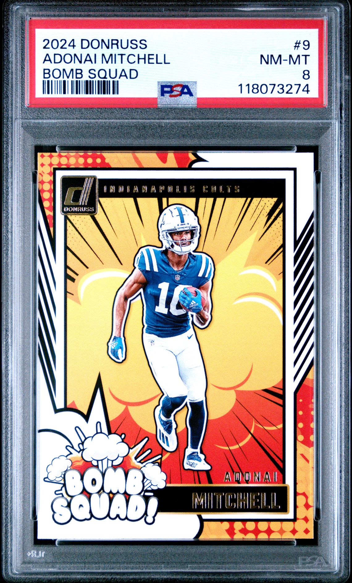 2024 Panini Donruss Bomb Squad Adonai Mitchell #9 Nm-Mt 8 front