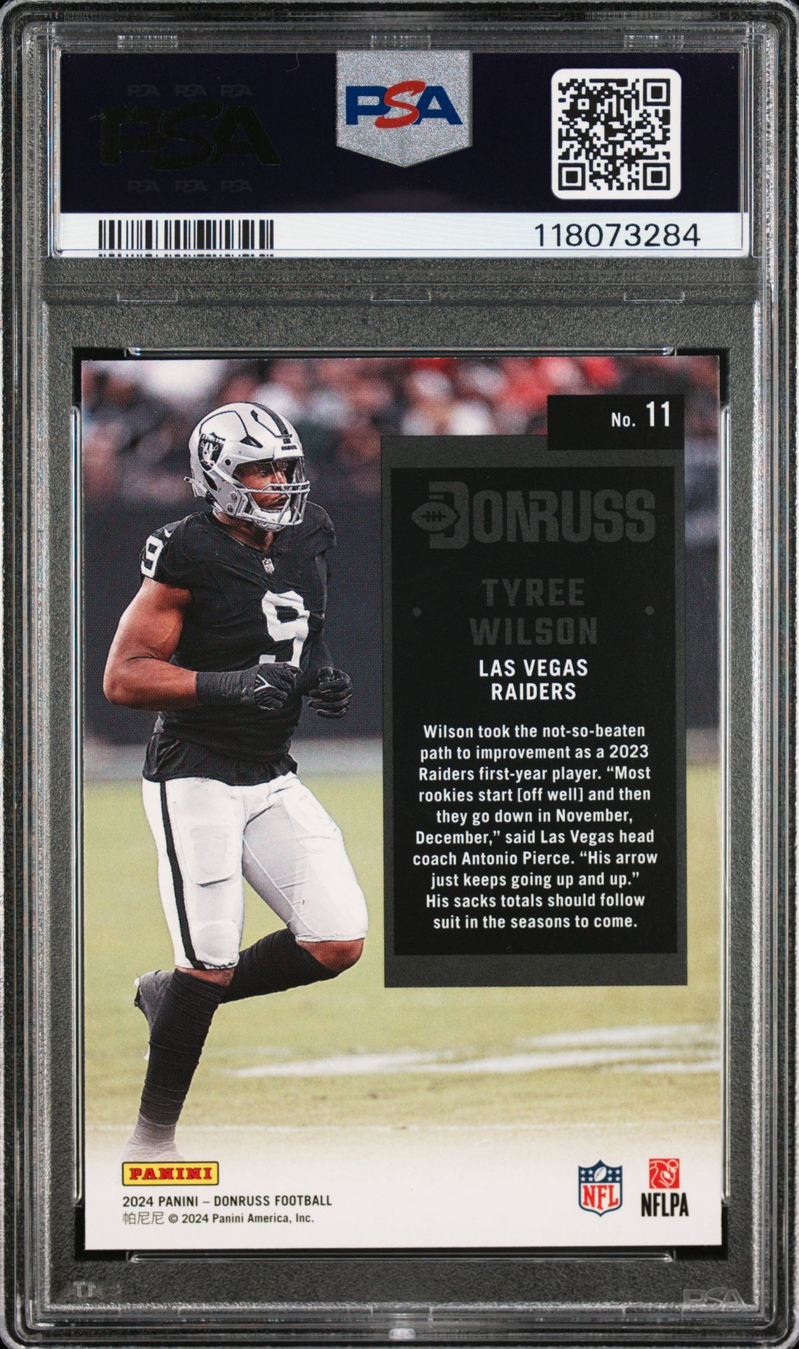 2024 Panini Donruss Retro 1994 Tyree Wilson #11 Gem Mt 10 back