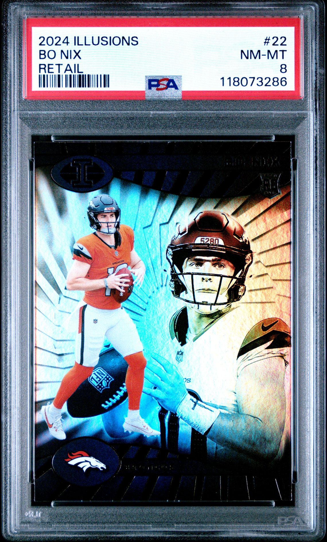 2024 Panini Illusions Bo Nix #22 (Retail) Nm-Mt 8 front
