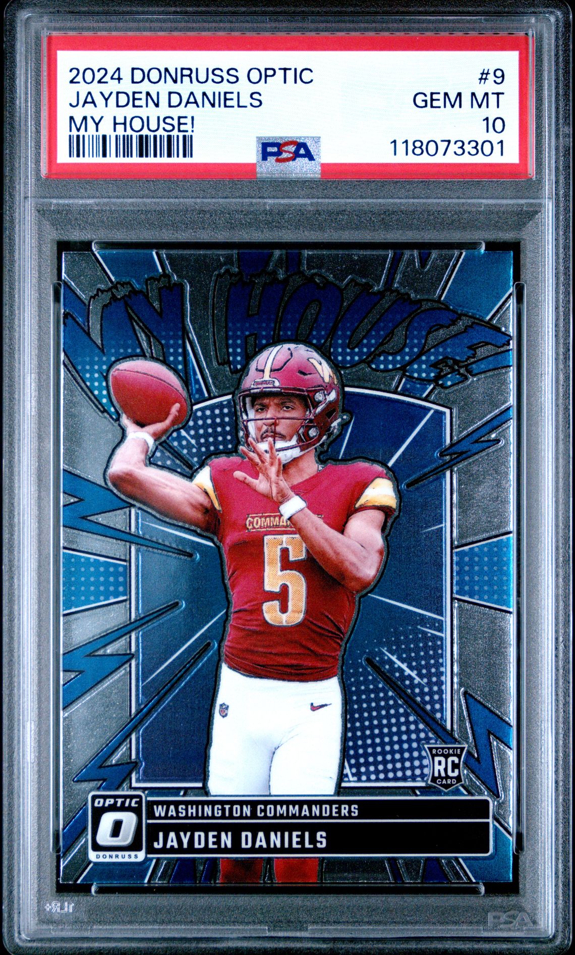 2024 Panini Donruss Optic My House! Jayden Daniels #9 Gem Mt 10 front
