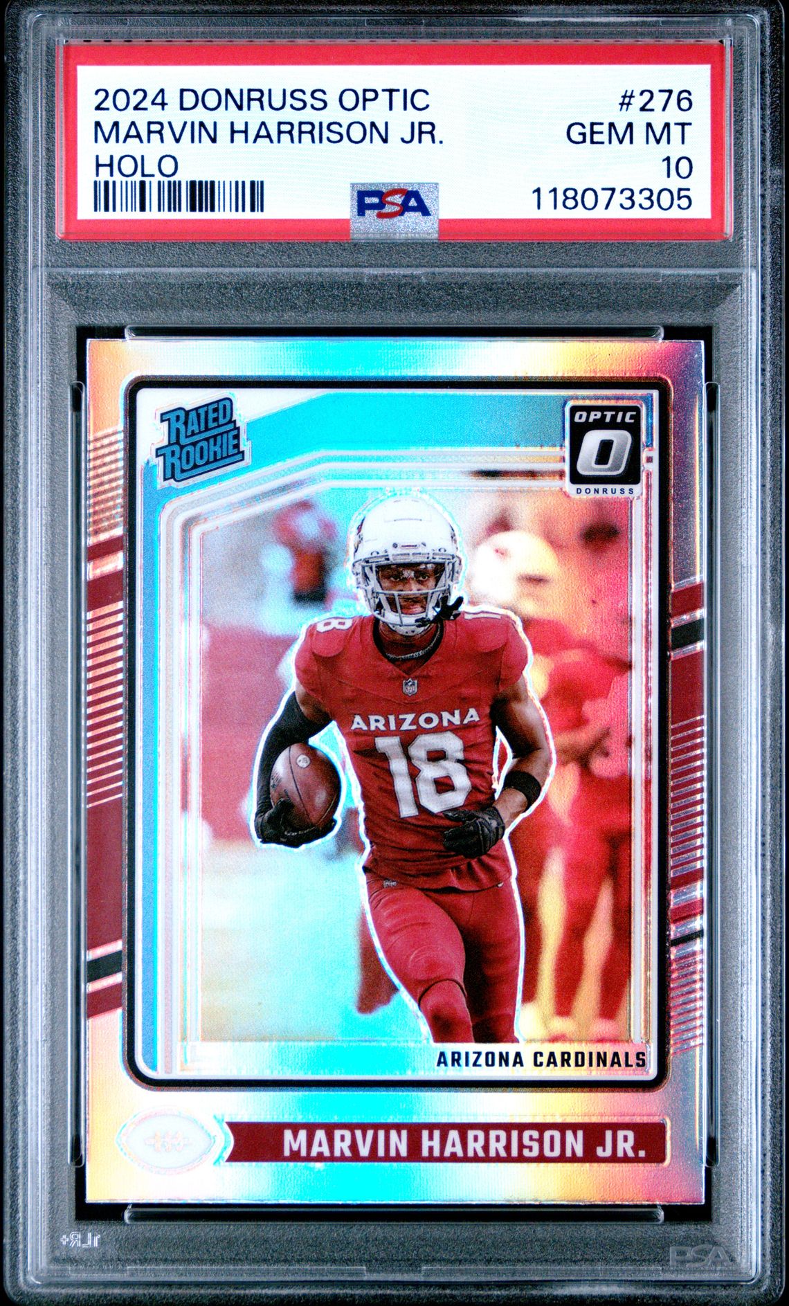 2024 Panini Donruss Optic Marvin Harrison Jr. #276 (Holo) Gem Mt 10 front