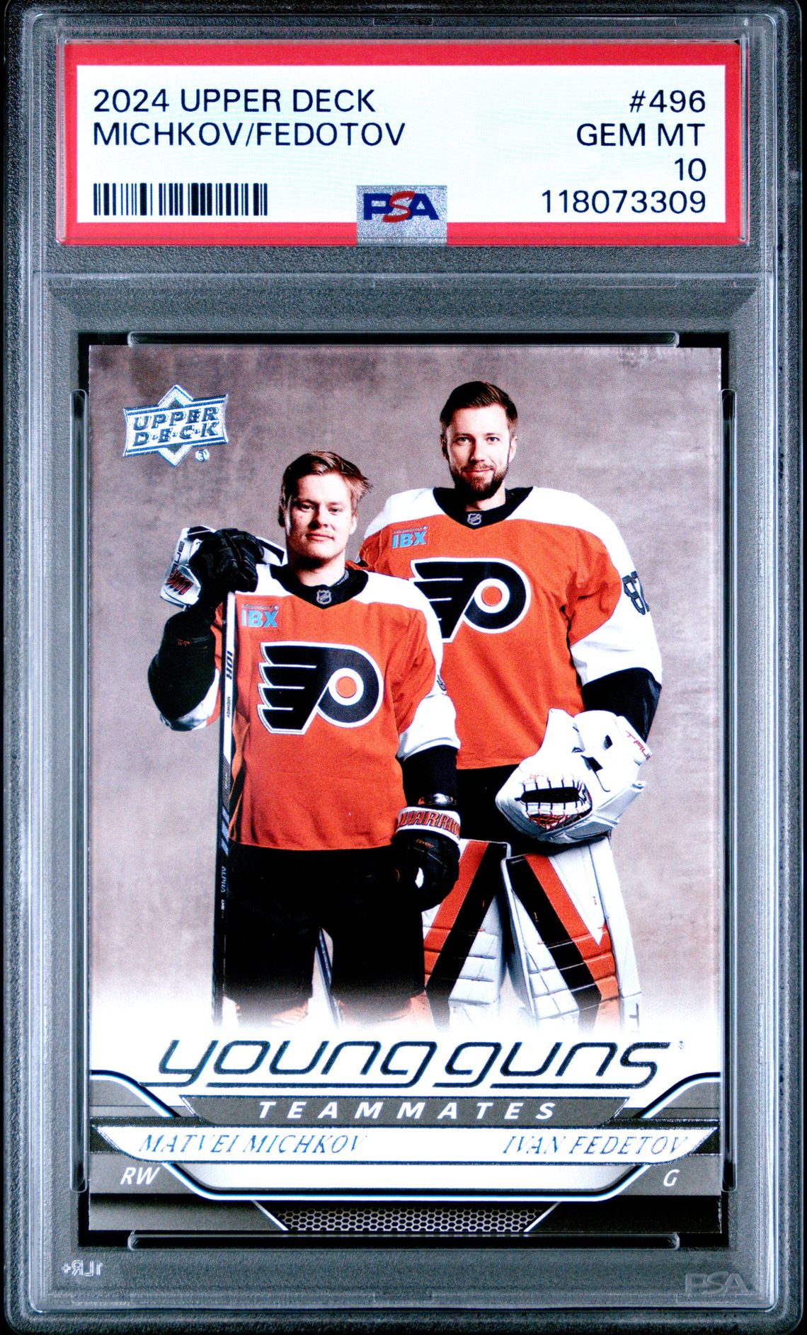 2024 Upper Deck Michkov/Fedotov #496 Gem Mt 10 front