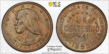 1953 1C Republic of Panama 50th Ann. MS64BN