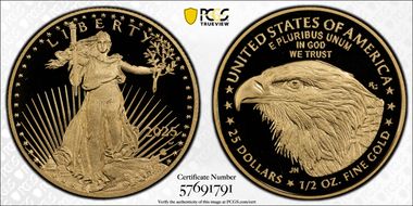 2025-W $25 Gold Eagle PR69DCAM