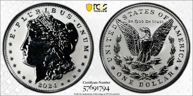 2024-S $1 Morgan Dollar Rev PR Two-Coin Reverse Proof Set PR68