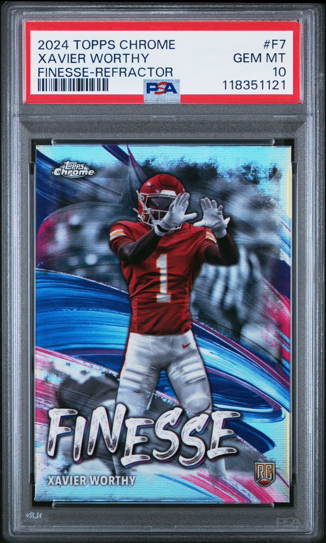 2024 Topps Chrome Topps Chrome Finesse #F7 Xavier Worthy front